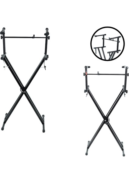 KS-04K Çift Profilli 2 Katlı Org Sehpası Standı ayağı fiyatları