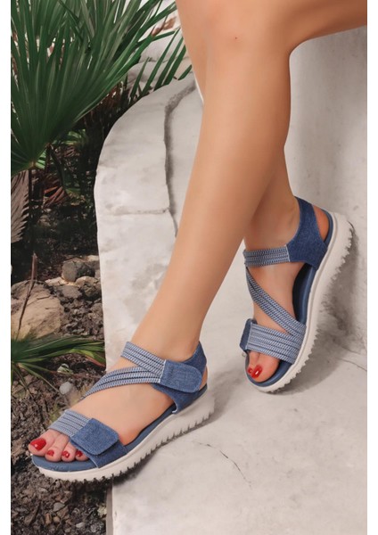 Lenister Düz Tabanlı Cırtlı Sandalet fiyatları