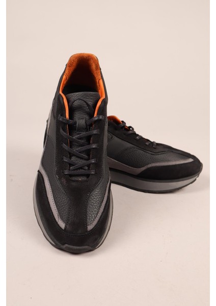 Deri Nubuk Garnili Erkek Casual Ayakkabı SİYA fiyatları