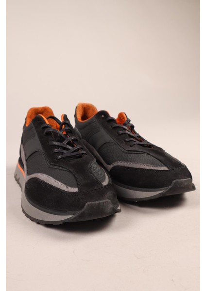 Deri Nubuk Garnili Erkek Casual Ayakkabı SİYA indirimleri