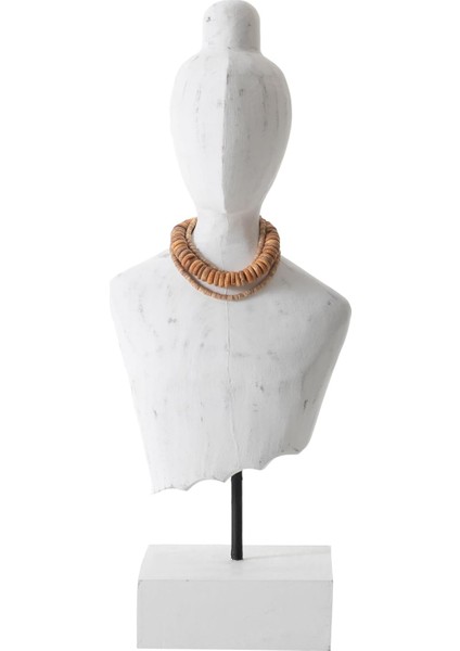 Concept Lady Büst I Biblo Beyaz 18X12X43CM