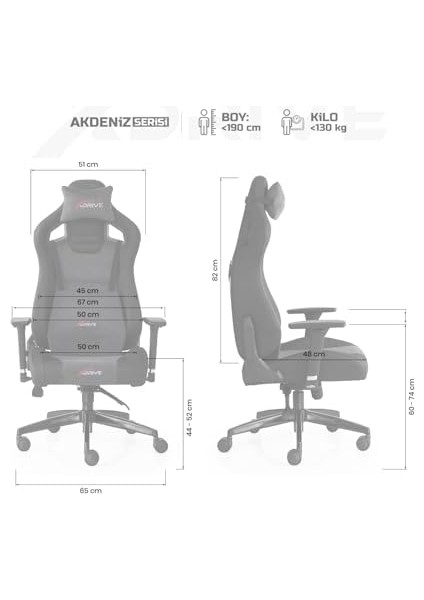 Akdeniz Kumaş Profesyonel Oyuncu Koltuğu Gri/siyah fiyatları