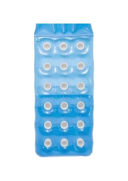 59892 Düz Renkli Bardaklı Yatak 188 Cm, Su Sporları, Plaj Malzemesi, Şişme Ürün, Yüzme Aksesuarı, Kamp, Dalış, Güvenlik fiyatları