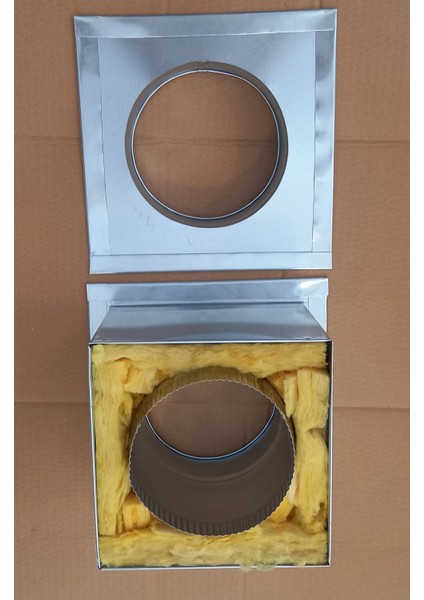 Isı Yalıtımlı Yanmaz Boru Baca Çıkışı (Ağaç Ev, Konteyner Için) 130 mm Çap fırsatları