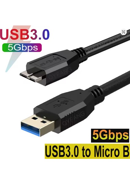 Usb3.0 Taşınabilir HDD Hard Disk Harddisk Kablosu, Micro USB -B, 5 Gbps High Speed, 30 cm fiyatları