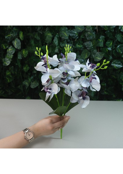 Yapay Islak Orkide 5 Dal Gerçek Dokulu Orkide 44 cm Renkli fırsatları