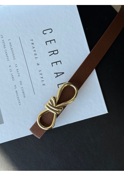 Gold Toka Detaylı Kadın Kemer