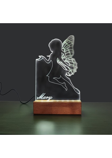 Peri LED Işıklı Pleksi Kişiye Özel Gece Lambası