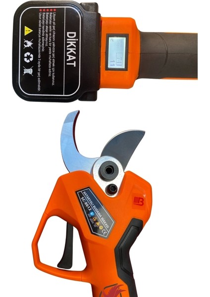 Çift Bataryalı 45MM Budama Makası 25.2 V 4 Ah fırsatları