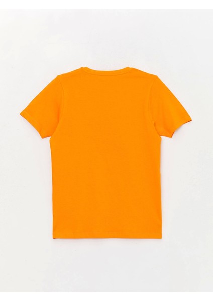 Lcw Kids Turuncu Bisiklet Yaka Baskılı Kısa Kollu Erkek Çocuk Pijama Takımı modelleri