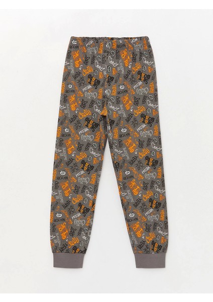 Lcw Kids Turuncu Bisiklet Yaka Baskılı Kısa Kollu Erkek Çocuk Pijama Takımı indirimleri
