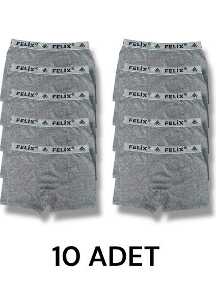 Pamuklu Likralı Erkek Boxer 10'lu Paket