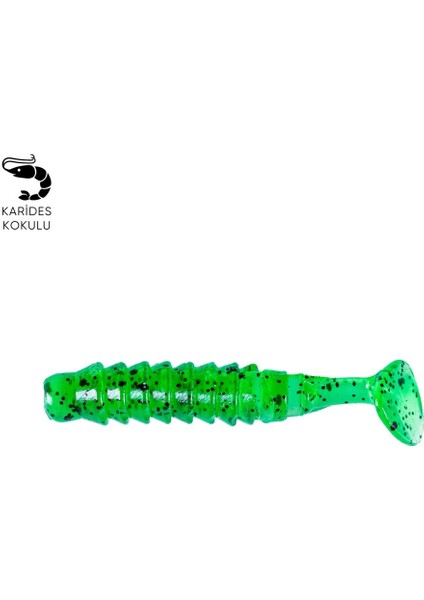 Silikon Kurt Yem - 1,5g 45MM - Fishack Wormix - 10 Adet - Green
