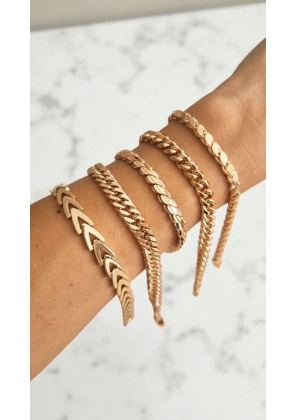 Paslanmaz Çelik Arpa Model Rose Gold Bileklik fiyatları