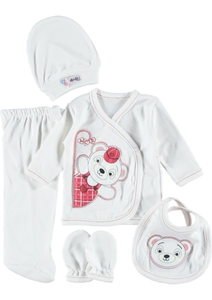 Panda Nakışlı 5'li Zıbın Set Hastane Çıkışı 0-3 Ay