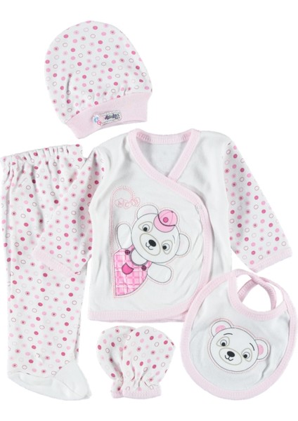 Panda Nakışlı 5'li Zıbın Set Hastane Çıkışı 0-3 Ay
