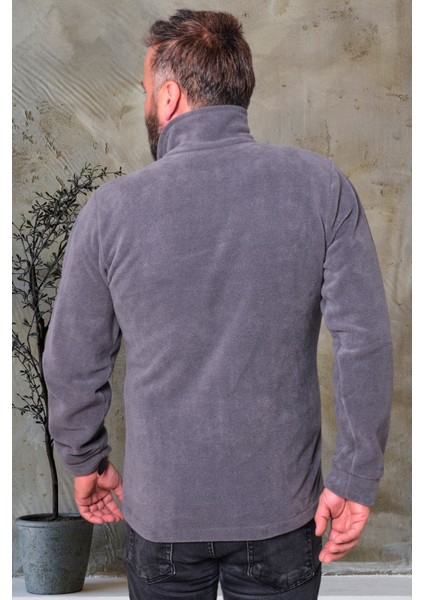 Erkek Kalın Füme Polar Mont modelleri