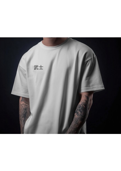 Samuray Baskılı Oversize Tshirt - Unısex %100 Pamuk Tişört - Kadın Erkek Battal Boy Tshirt - Caglisa fiyatları