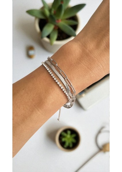 Paslanmaz Çelik 3'lü Bileklik