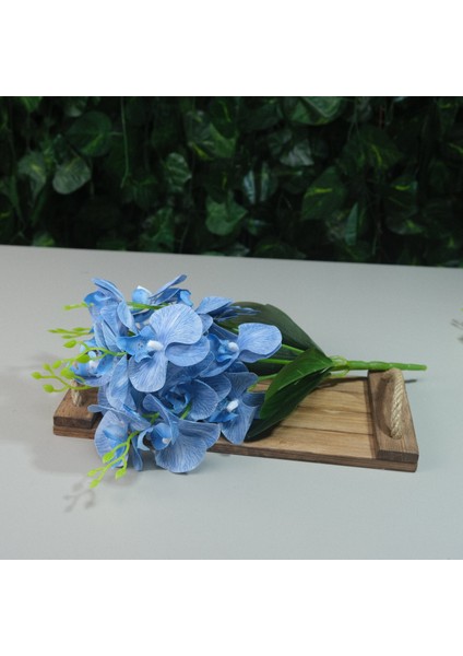 Yapay Islak Orkide 5 Dal Gerçek Dokulu Orkide 44 cm Mavi fırsatları