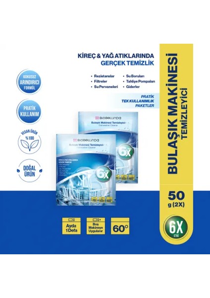 Bulaşık Makinesi Temizleyici 50 gr x 2