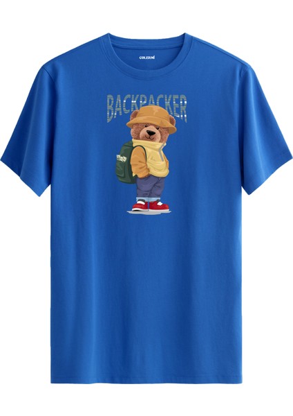 Seyahatçi Ayı Baskılı Tişört