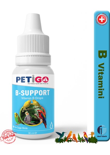 - Kafes Kuşları Için Vitaminler / Mineraller - 30ML B Vitamini ( B-Support )