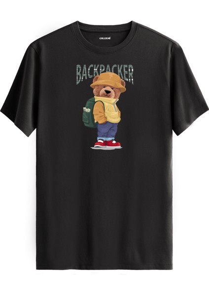 Seyahatçi Ayı Baskılı Tişört