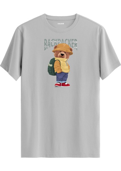 Seyahatçi Ayı Baskılı Tişört