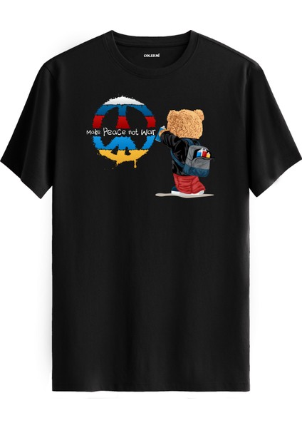 Barış Ayıcık Tasarım Regular Uniseks Tişört %100 Pamuk Kumaş