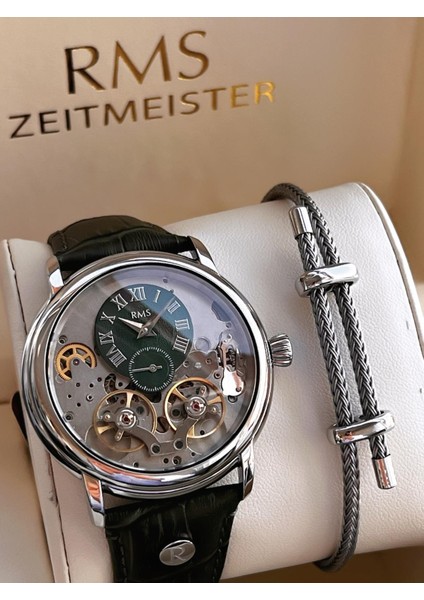 Rms Romanson Otomatik Iç Fonksiyonları Aktif Akar Saniye Kapalı Klips Erkek Kol Saati ERMS.1551.11