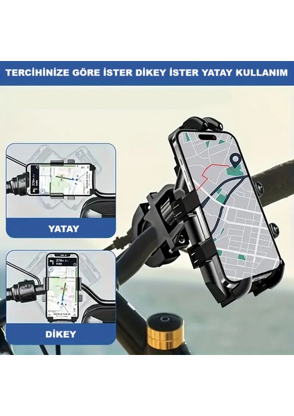 Titreşim Modüllü Motosiklet Telefon Tutucu