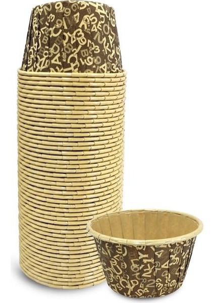 Muffin Kek Kapsülü Kahverengi Desenli 50'li fiyatları