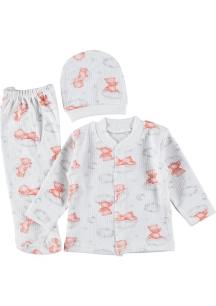 Raporlu Desenli Zıbın Takımı 0- 3 Ay 3 Lü Kaliteli Set