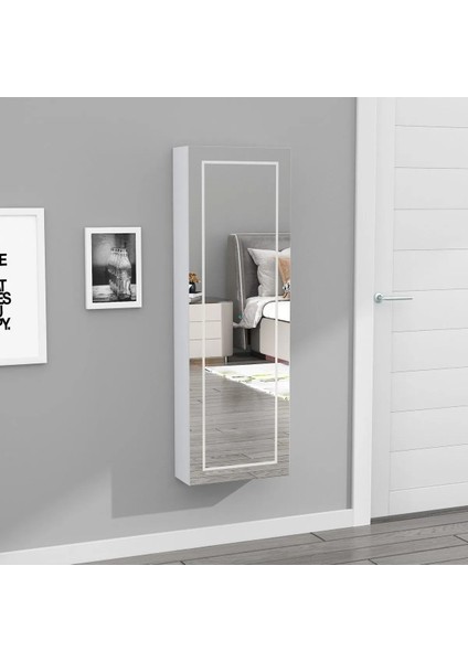 PARİS BEYAZ LEDLİ BEYAZ GÖVDELİ TAKI DOLABI