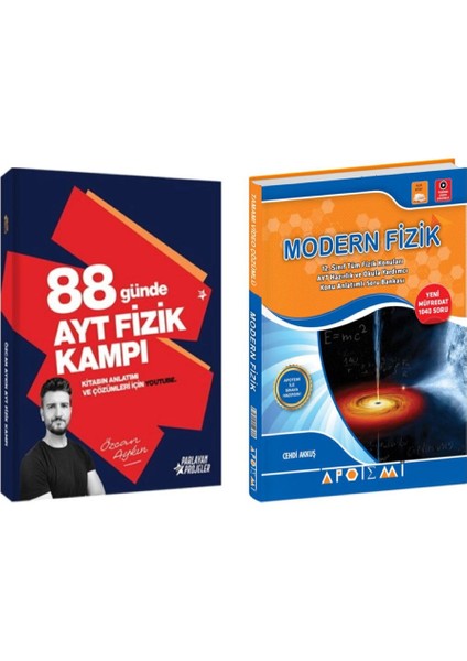 Özcan Aykın 2026 Ayt 88 Günde Fizik Kampı ve Apotemi Yayınları Modern Fizik