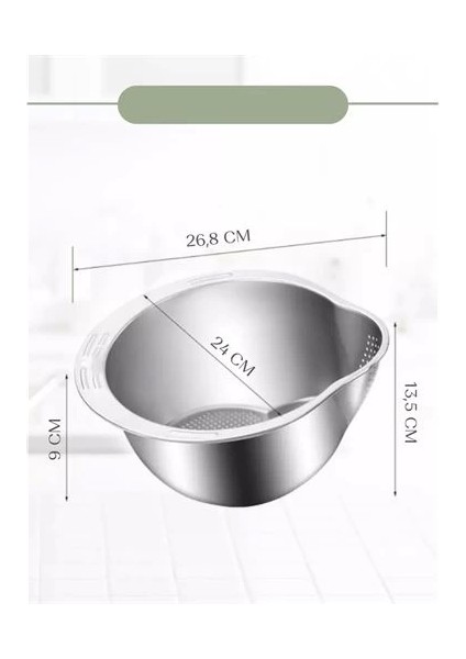 Bfs Inox Süzgeç Pirinç Makarna Salata Süzgeci 304 Paslanmaz Çelik 2 Adet fiyatları