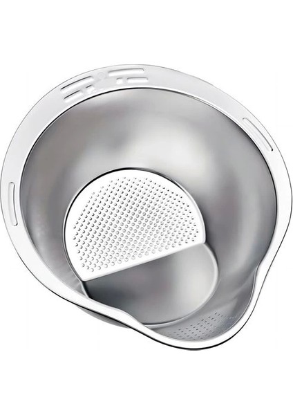 Bfs Inox Süzgeç Pirinç Makarna Salata Süzgeci 304 Paslanmaz Çelik 2 Adet