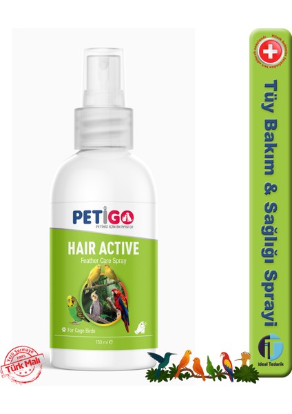 - Kafes Kuşları Için Tüy Bakım Sprey - 150 ml B Vitamini ve Biotin