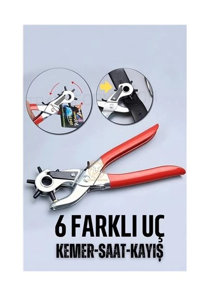 Bfs Kemer Delici Pense 6 Uçlu Saat Kayış Kemer Delme Pensesi