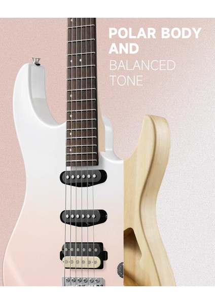 Dmt-66 Elektro Gitar (Pink-White Gradient) fırsatları