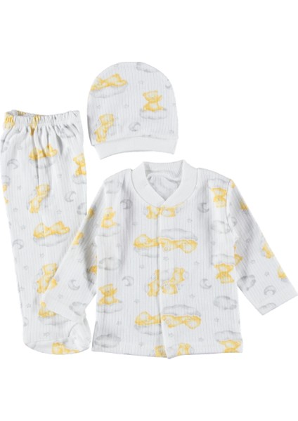 Raporlu Desenli Zıbın Takımı 0- 3 Ay 3 Lü Kaliteli Set