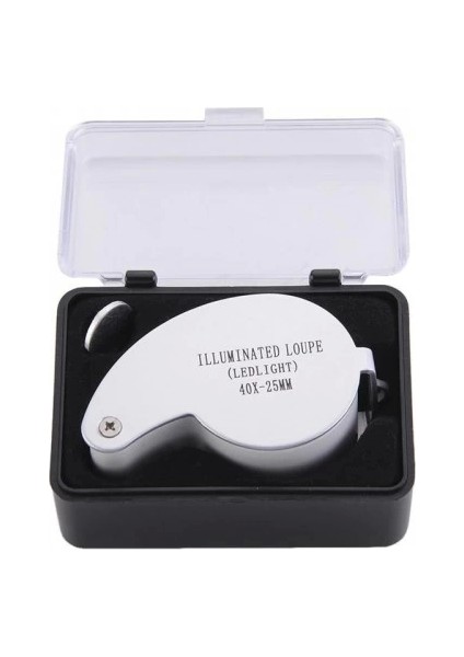 Mini 40X25MM Takı Büyüteç, Cep Büyüteç, Teftiş, Elmas Pullar, Madeni Kontrol Lup MG21011