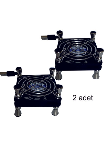 USB Fan 60X60X45 Ayaklı Telli 2 Adet Laptop, Modem, Tv Soğutucu Dubal Ball Bearing Sessiz 3000 Rpm