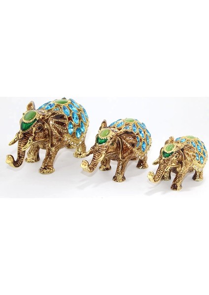 Swaroski Taşlı 3'lü Fil Figürü ALK1892