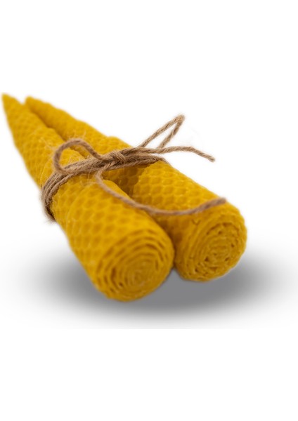 Ikili Şamdan – El Yapımı Doğal Balmumu Spiral Mumlar fiyatları