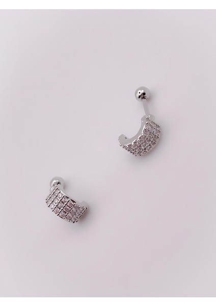 Cerrrahi Çelik Piercing ( Pirsing ) Mutli Zirkon Yarım Halka Tragus Helix Piercing (1ADET) modelleri