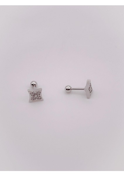 Cerrrahi Çelik Piercing ( Pirsing ) Zirkon Taşlı Mark Model Tragus Helix Piercing (1ADET modelleri