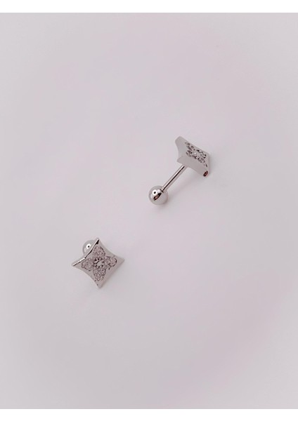 Cerrrahi Çelik Piercing ( Pirsing ) Zirkon Taşlı Mark Model Tragus Helix Piercing (1ADET fırsatları