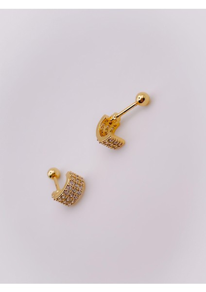 Cerrrahi Çelik Piercing ( Pirsing ) Mutli Zirkon Yarım Halka Tragus Helix Piercing (1ADET) modelleri